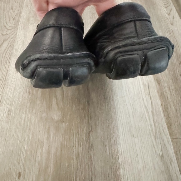 Prada Black Leather Logo Buckle Driver Loafers Mens US 9.5 - Picture 5 of 8